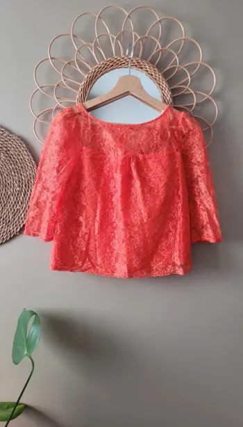 Blouse en dentelle Kookaï manches 3/4 très bon état