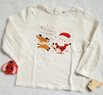Tee-shirt manches longues "Merry Christmas"