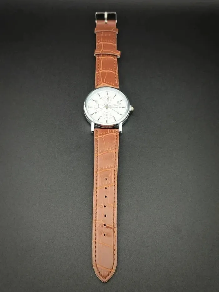 Montre marron, précise, classique men - photo numéro 3