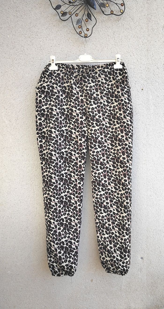 Pantalon imprimé léopard femme – Taille 46/48– tendance et confortable