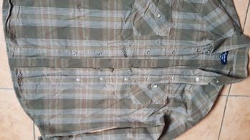 Chemise homme 42 (XL) kaki à rayures In extenso