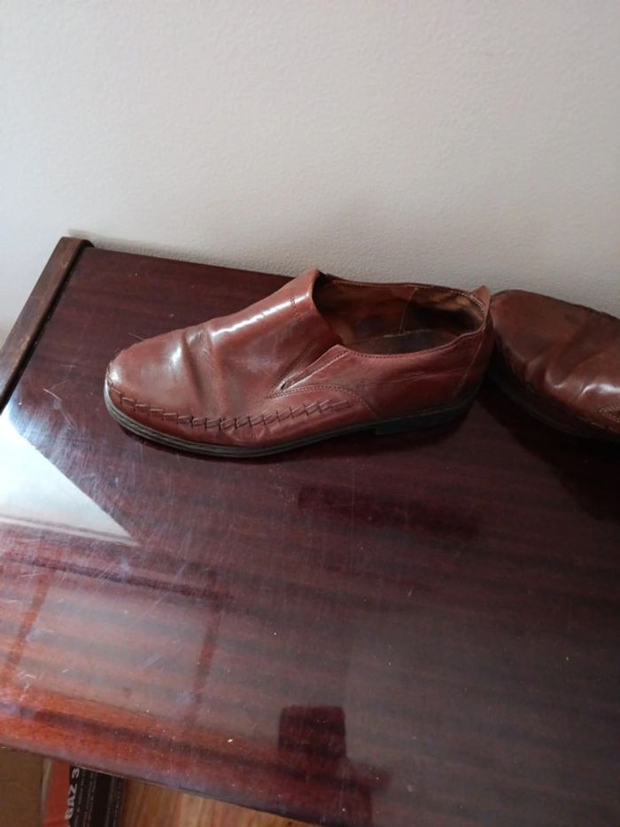 Mocassins vintage en cuir taille 43 - photo numéro 3