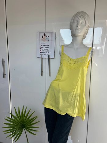 jolie débardeur long  jaune