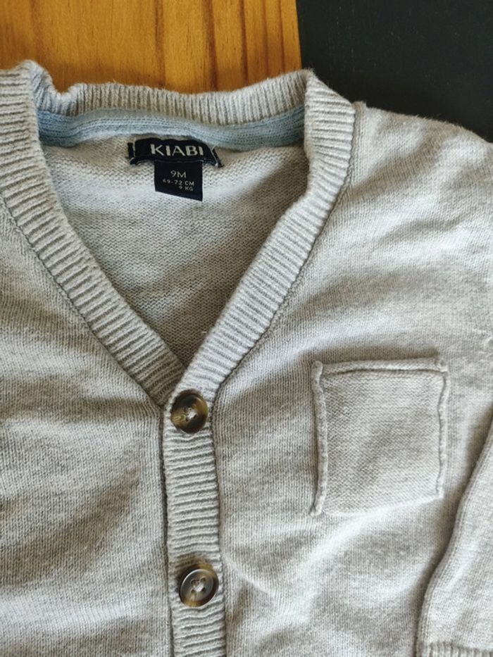 Gilet gris garçon - photo numéro 3