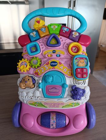 Super trotteur VTech rose  2 en 1