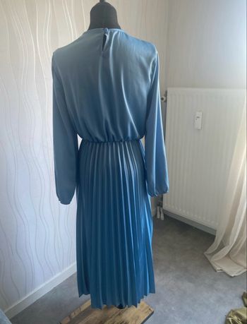 Robe plissée bleue