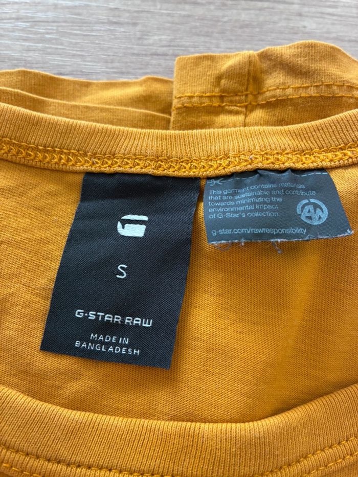 T-shirt G-star raw, jaune moutarde taille S, femmes - photo numéro 3