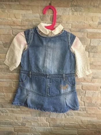 Ensemble robe jean TAO & chemisier