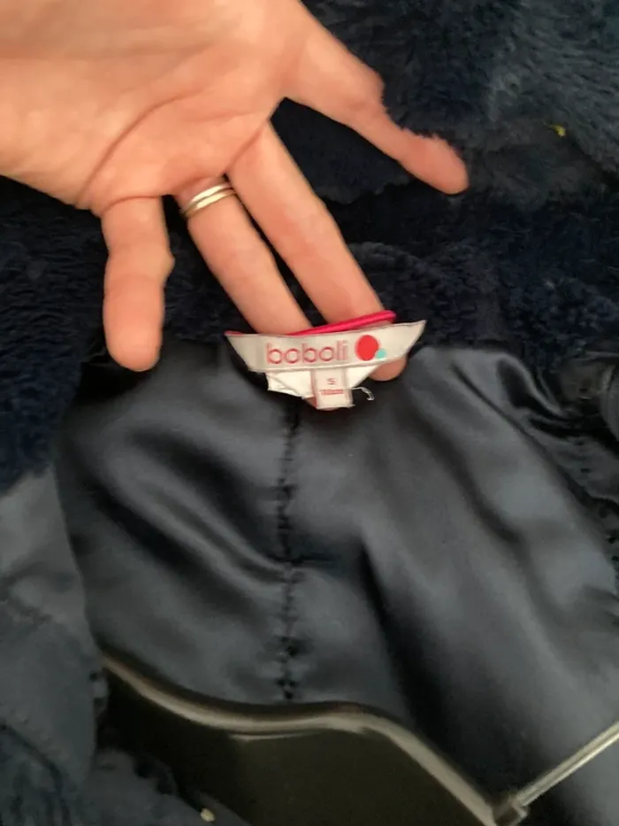 5 ans - Manteau avec capuchon fausse fourrure tricolore - Boboli - photo numéro 3