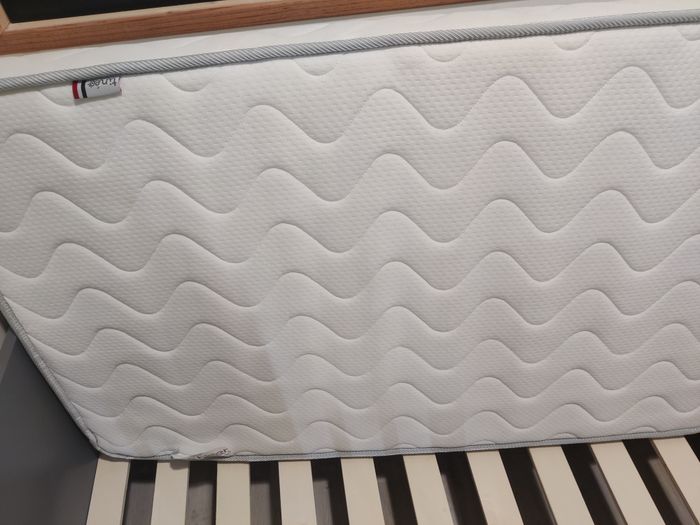 Lit évolutif maternelle gris avec barrière Homifab + matelas + alèse 70x140 - photo numéro 8