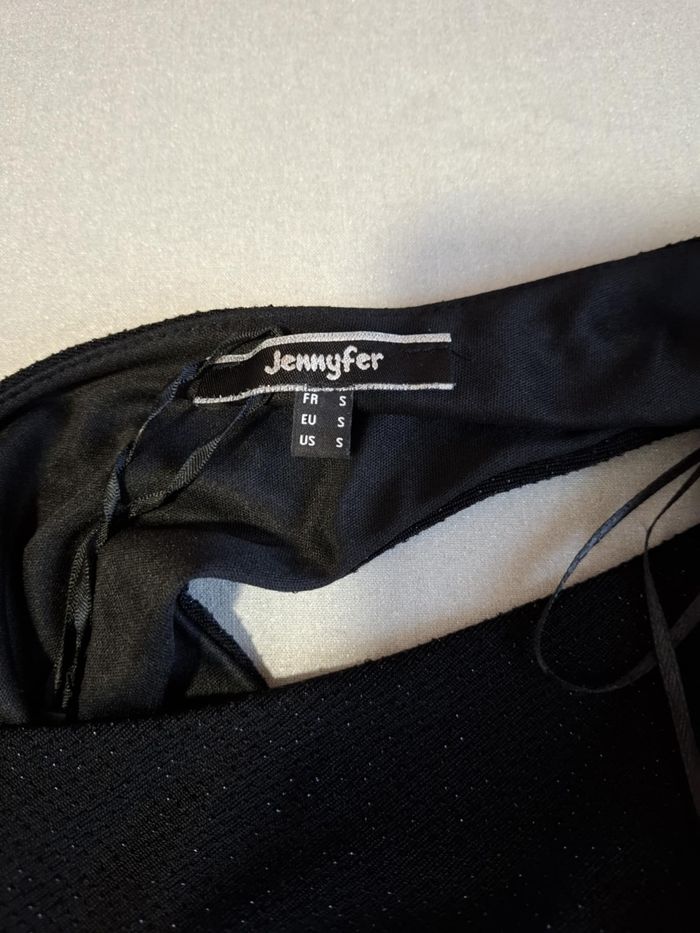 Beau combi short femme Jennyfer S noir pailleté à ceinture excellent état - photo numéro 3