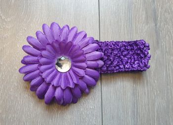Bandeau cheveux violet. Fille 6mois/2ans