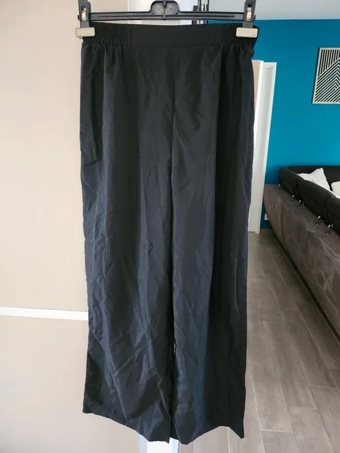 Pantalon jambes larges baggy fluide noir taille 38 Shien excellent état