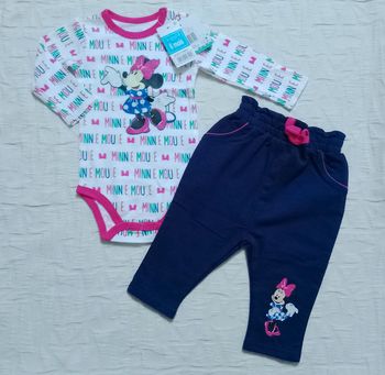 Disney ensemble Minnie Pantalon et bodies body 6 mois