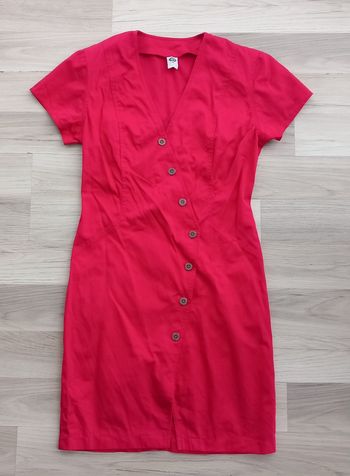 Robe longue rose à manches courtes C&A taille 38