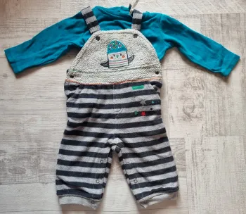 Ensemble hiver 9 mois pingouin