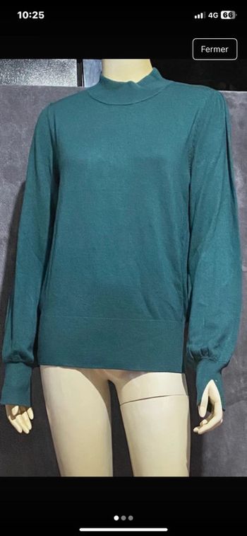Pull  fin vert  camaïeu taille L