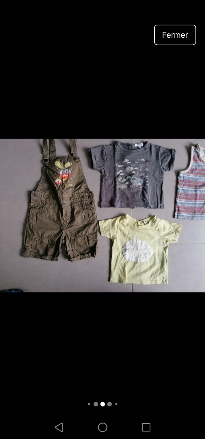 Lot 15 vêtements été garçon 9 mois - photo numéro 6