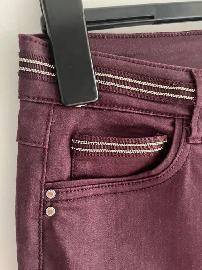 Pantalon slim bordeaux Morgan - photo numéro 4