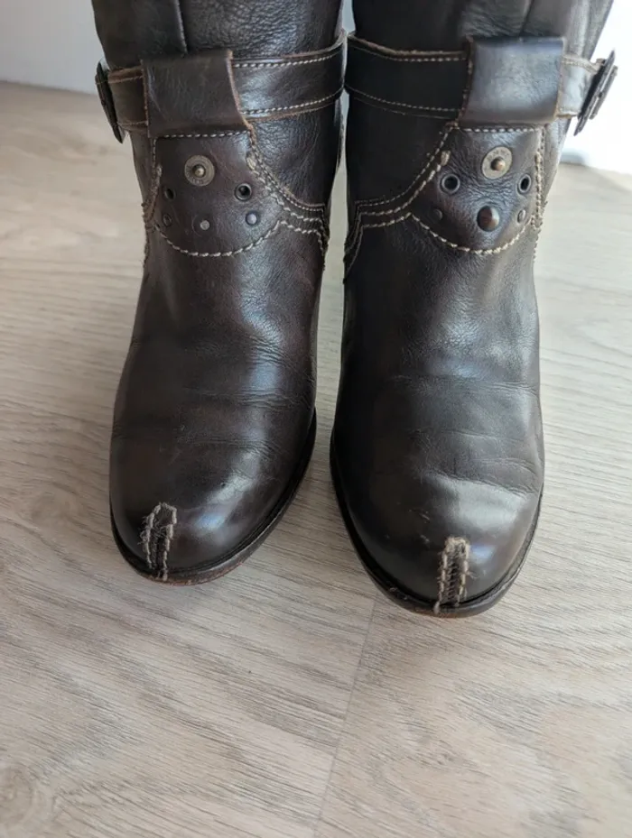 Bottes marron chocolat - photo numéro 7