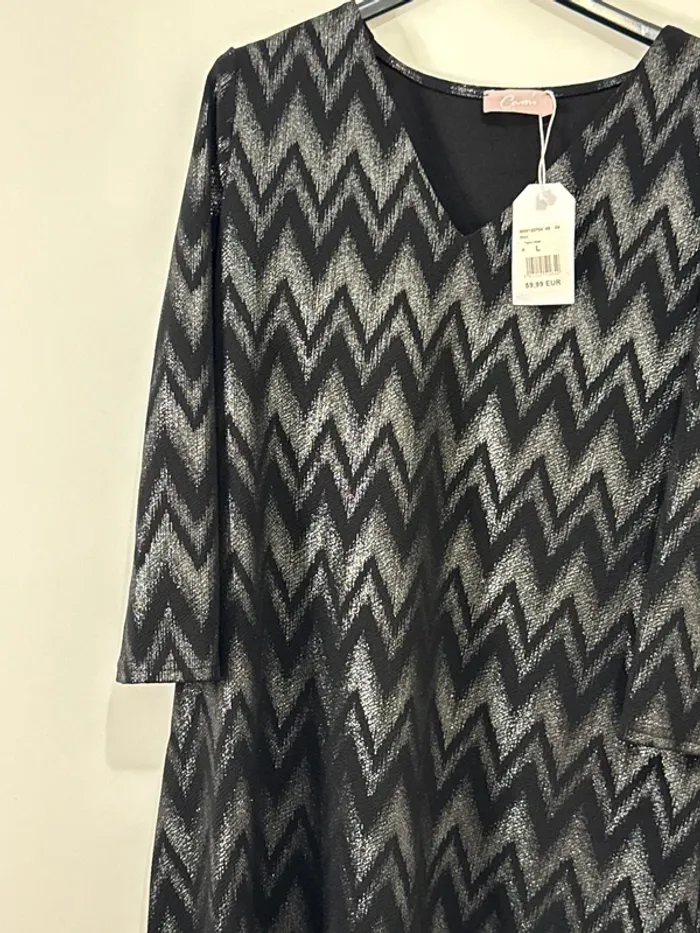 Robe femme noire brillante – Cams’ Taille L Neuve valeur 59,99€ - photo numéro 3