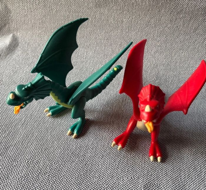 2 dragons articulés pattes et gueules playmobil 4160 calendrier de l avent  Environ 11x 14cm