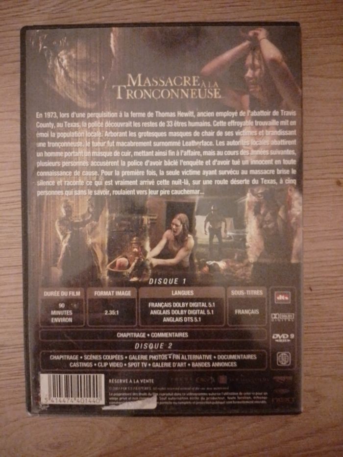 Dvd massacre a la tronçonneuse - photo numéro 2