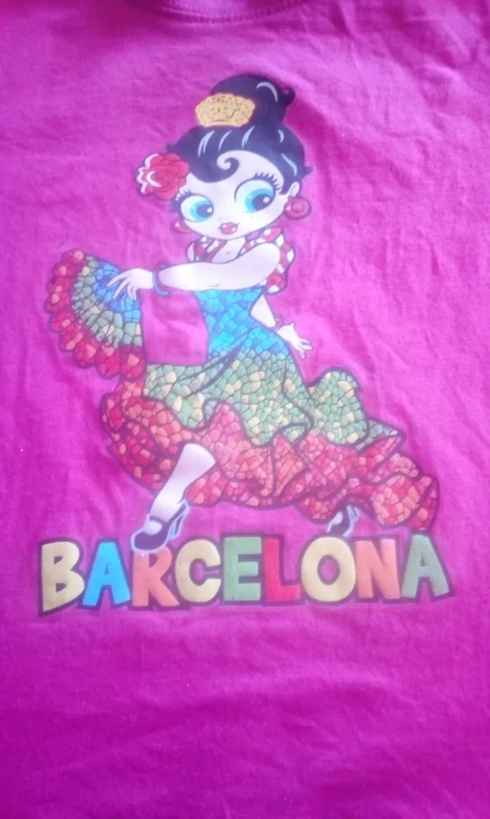 Tee-shirt fille Barcelone - photo numéro 2