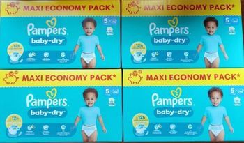 4 cartons Pampers baby dry taille 5