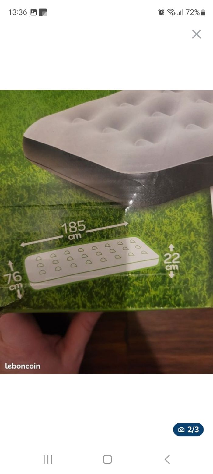 Matelas gonflable 1place Carrefour🌿 - photo numéro 2