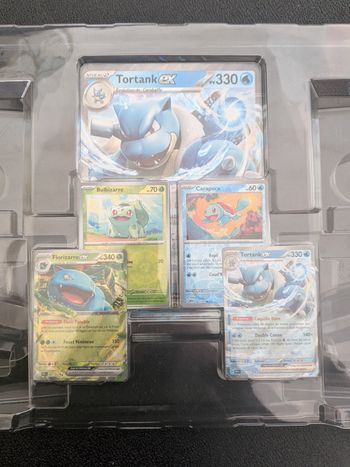 Pokémon lot cartes promo 151 eaux florissantes 151 tortank Florizarre et starters