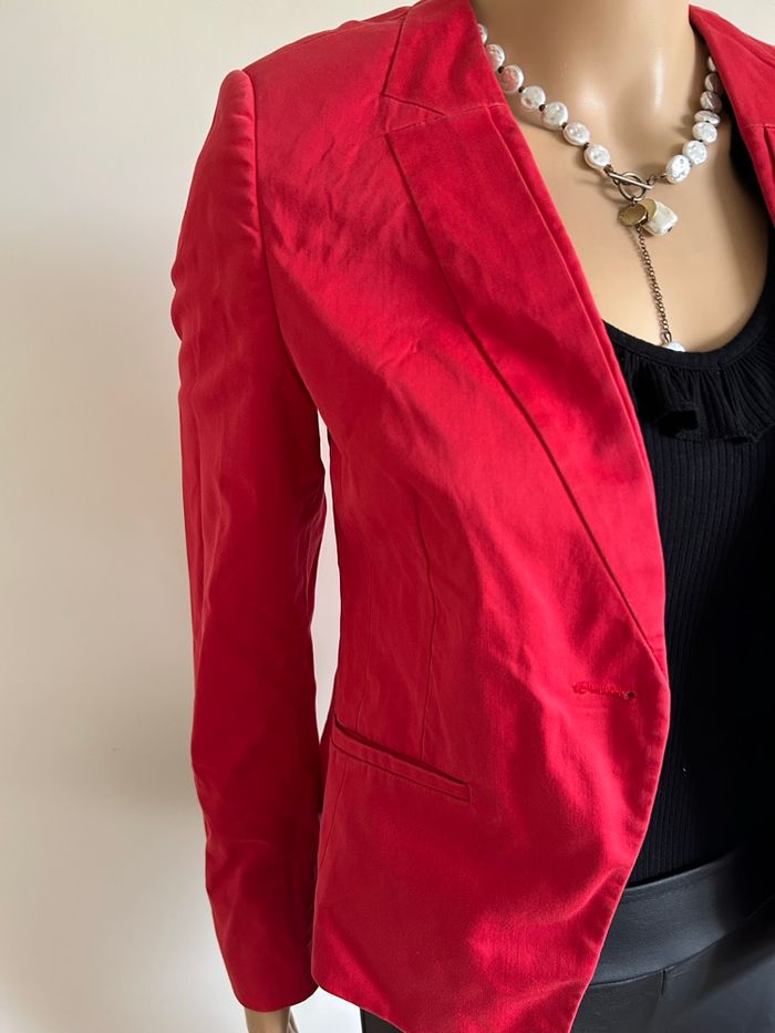 Blazer rouge Esprit taille française 34 TBE - photo numéro 4