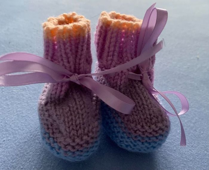 Chaussons au tricot 0-3 mois