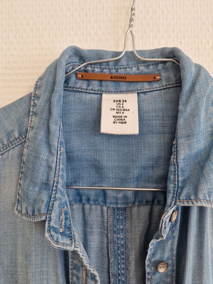 Chemise Jean H&M T.34 - photo numéro 7