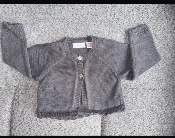 Gilet cardigan chaud laine gris MANGO