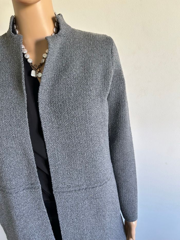 Veste grise mi longue Morgan taille XS TBE - photo numéro 4