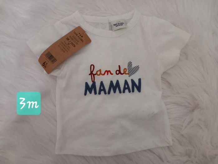 T-shirt fan de maman 3 mois