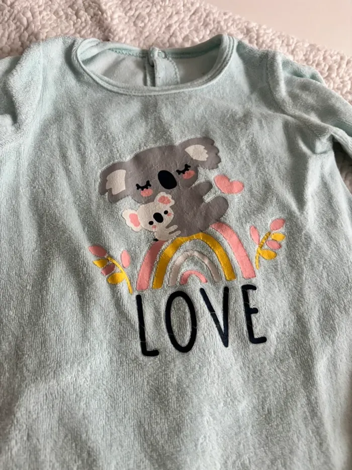 Lot pyjamas velours fille 12 mois - photo numéro 4