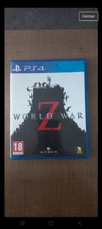 Jeux ps4 world z war