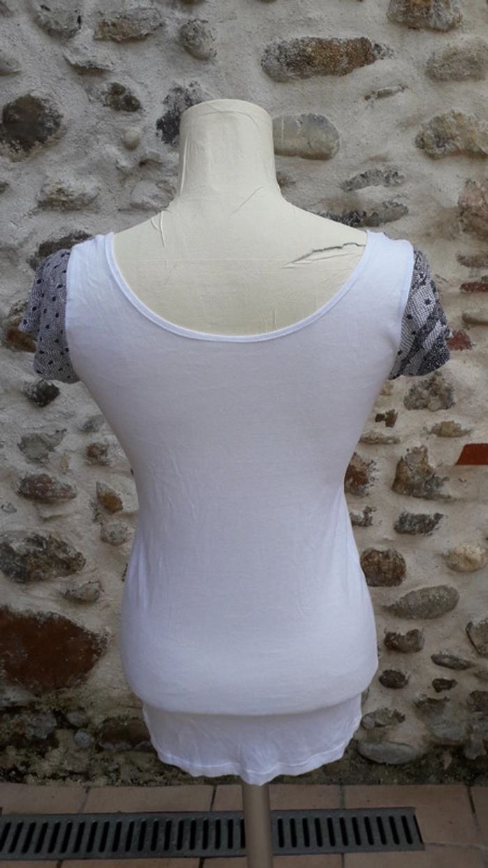 Tee-shirt coton blanc, dessin noir - photo numéro 6