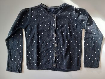 Gilet à pois argentés