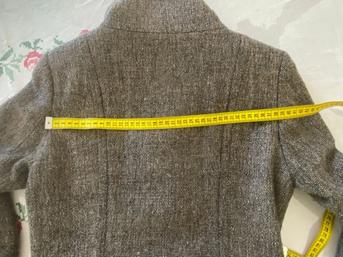 Manteau  en laine  beige  et marron - photo numéro 5