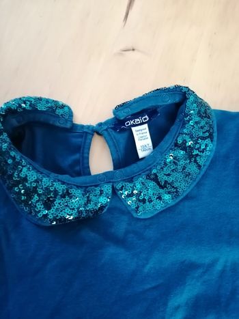 T-shirt manche longue col sequin