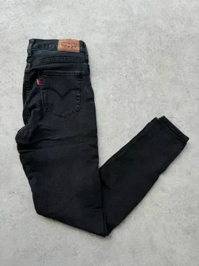Jeans Levi's W26 FR36 L28 coupe skinny noir Femme Women pan576b