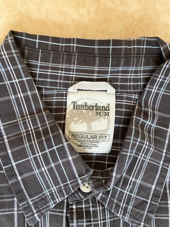 Chemise homme timberland M en très bon état Regular fit Marron gris - photo numéro 2