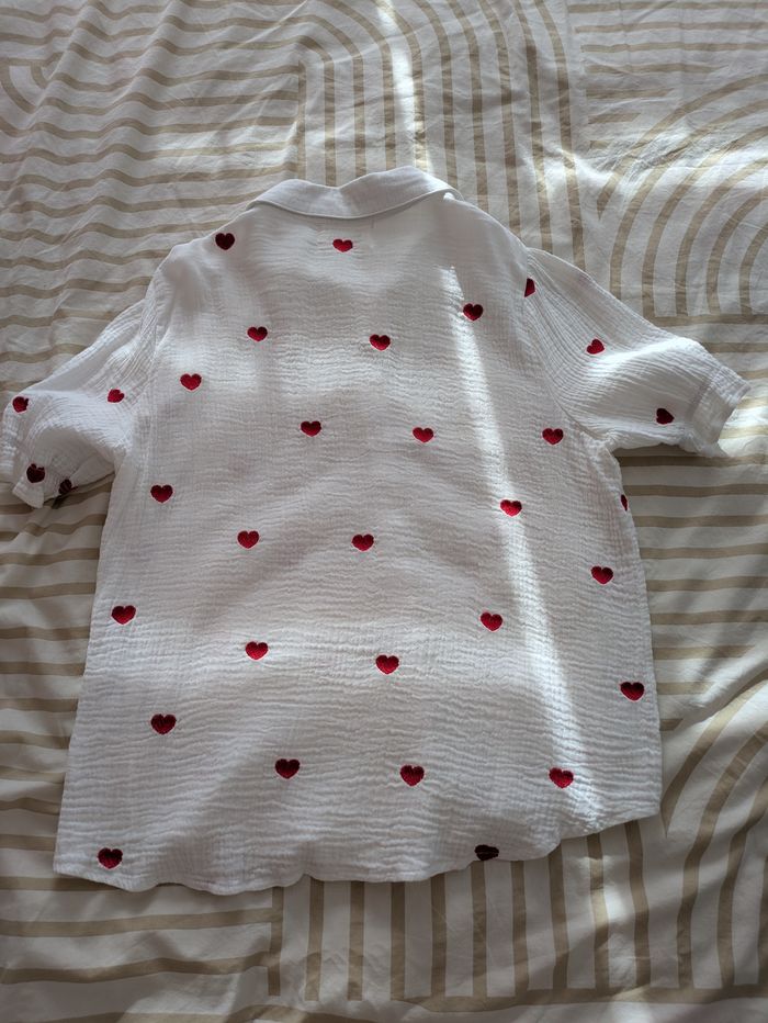 Chemise Blouse Jubylee - Coeurs Rouges Brodés - photo numéro 3