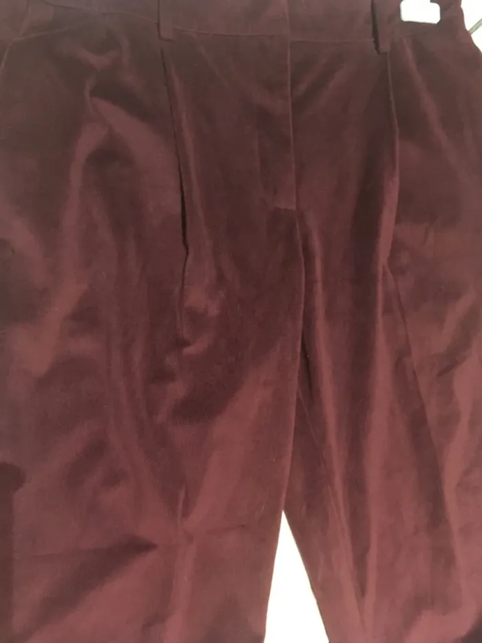 Magnifique pantalon tout doux en velours léger ras en excellent état en 44 de chez Camaïeu - photo numéro 8