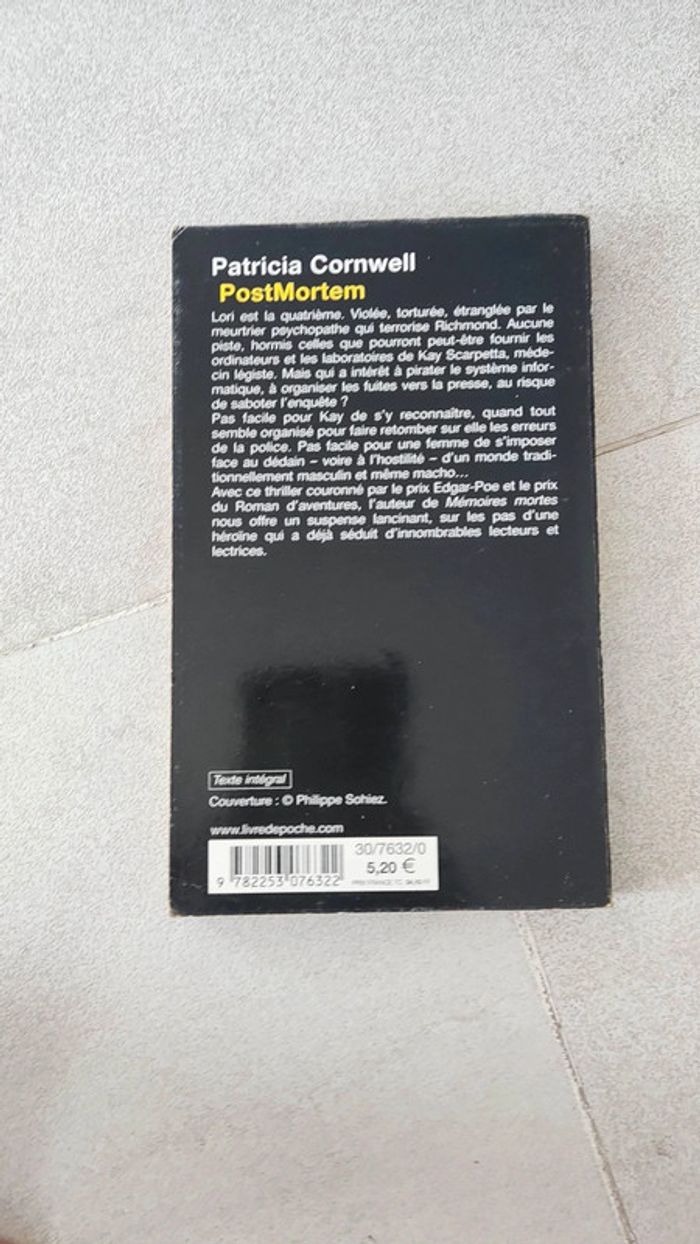 Livre post mortem de Patricia Cornwell - photo numéro 2
