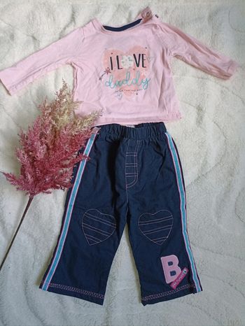 T-shirt manches longues et pantalon taille élastique