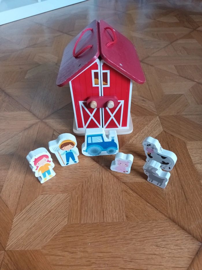 Jouet ferme en bois - photo numéro 2